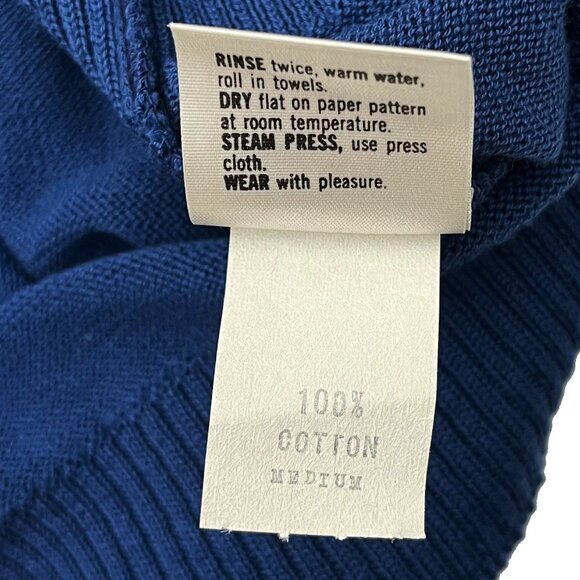 Pendleton Country Sophisticates Cotton Blue Lightweight Sweater Womens M - Picture 4 of 5